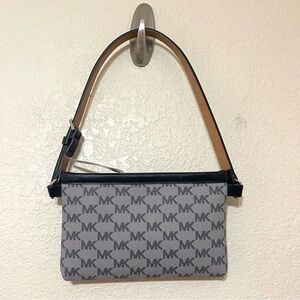 Michael Kors Leather Logo Printed Belt Bag Size Small Women